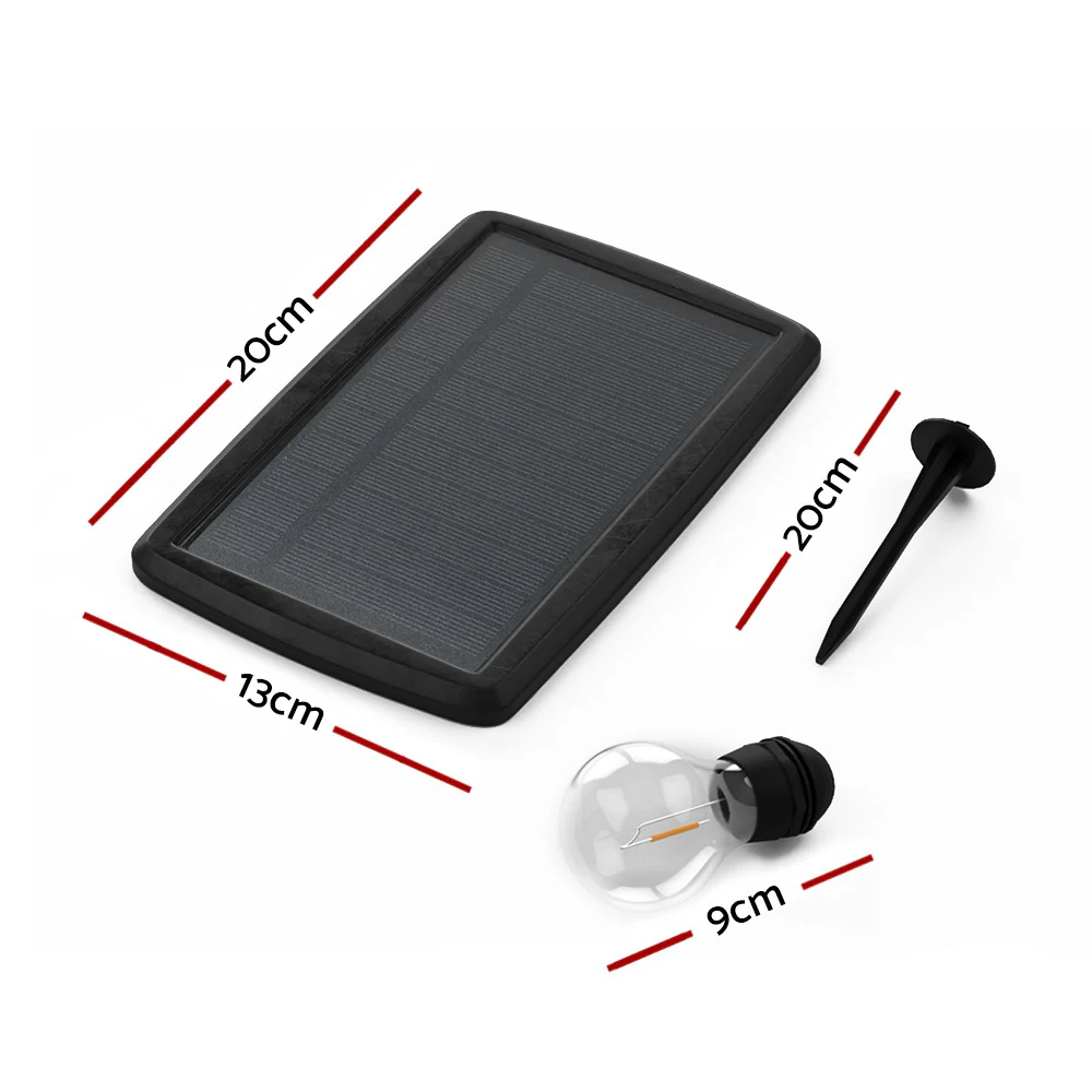 23m Solar Festoon Lights Outdoor LED String Light Christmas Decor Party - Nurns