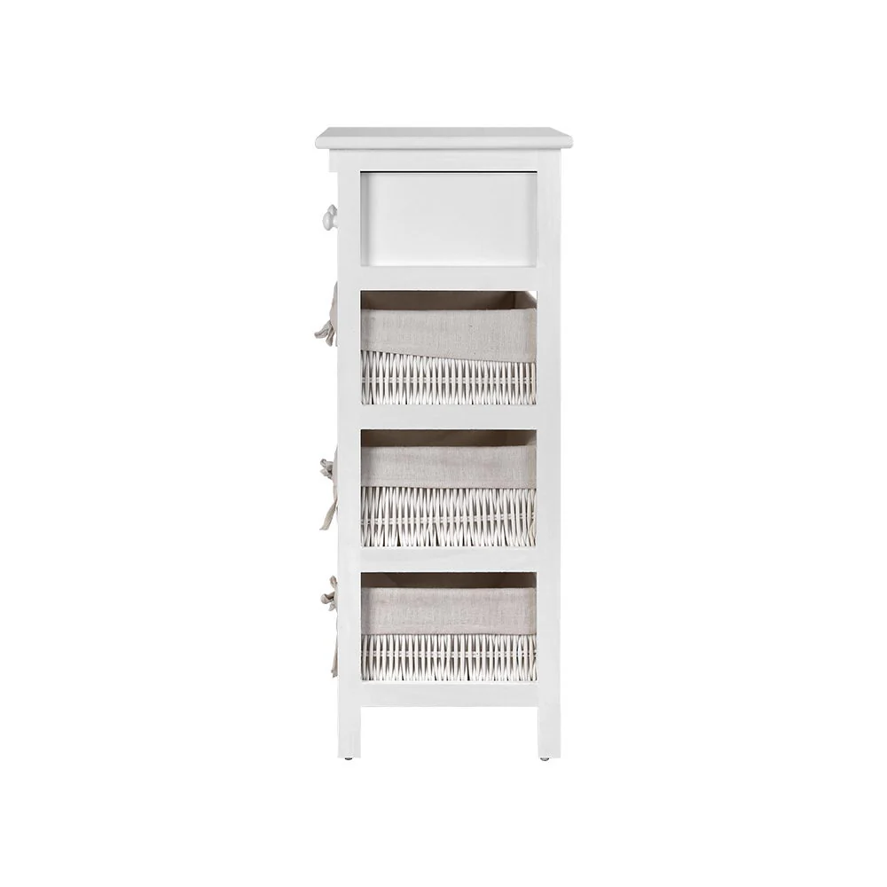 3 Basket Storage Drawers - White - Nurns