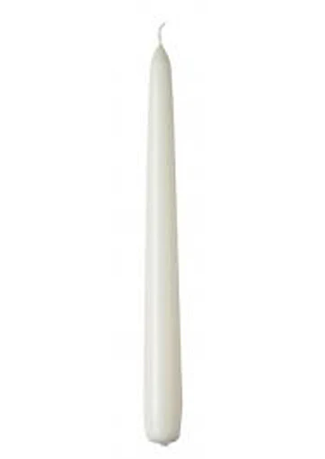 10 Pack White Wax 20cm Taper Church House Vigil Candlabra Candle 2CM WIDE - Nurns