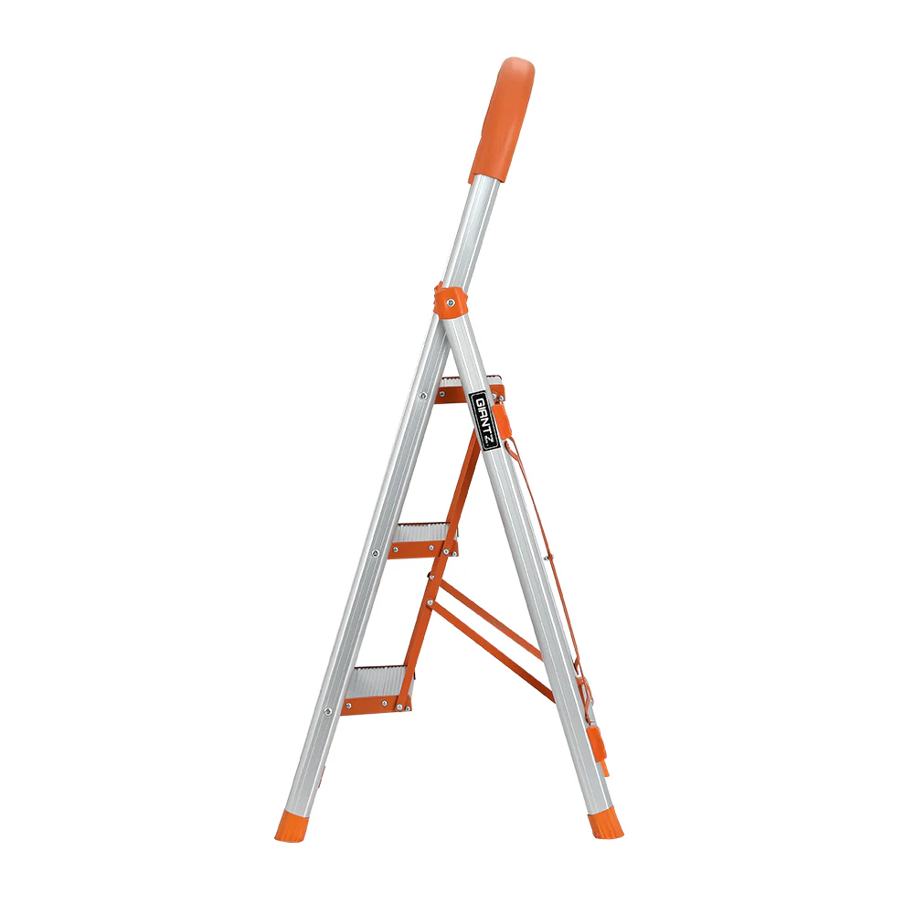 3 Step Ladder Multi-Purpose Folding Aluminium Light Weight Non Slip Platform - Nurns