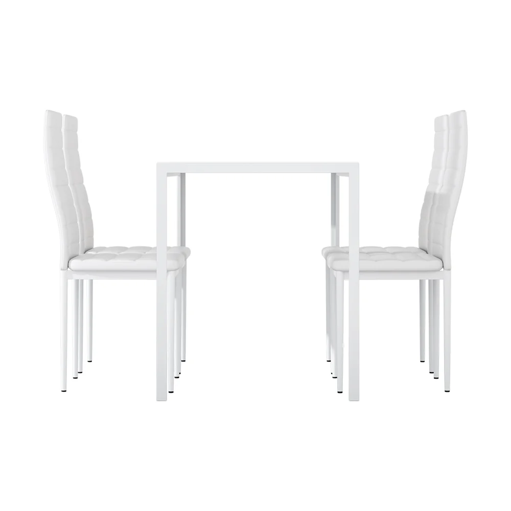 5-Piece Dante White Dining Table & Chair Set - Nurns