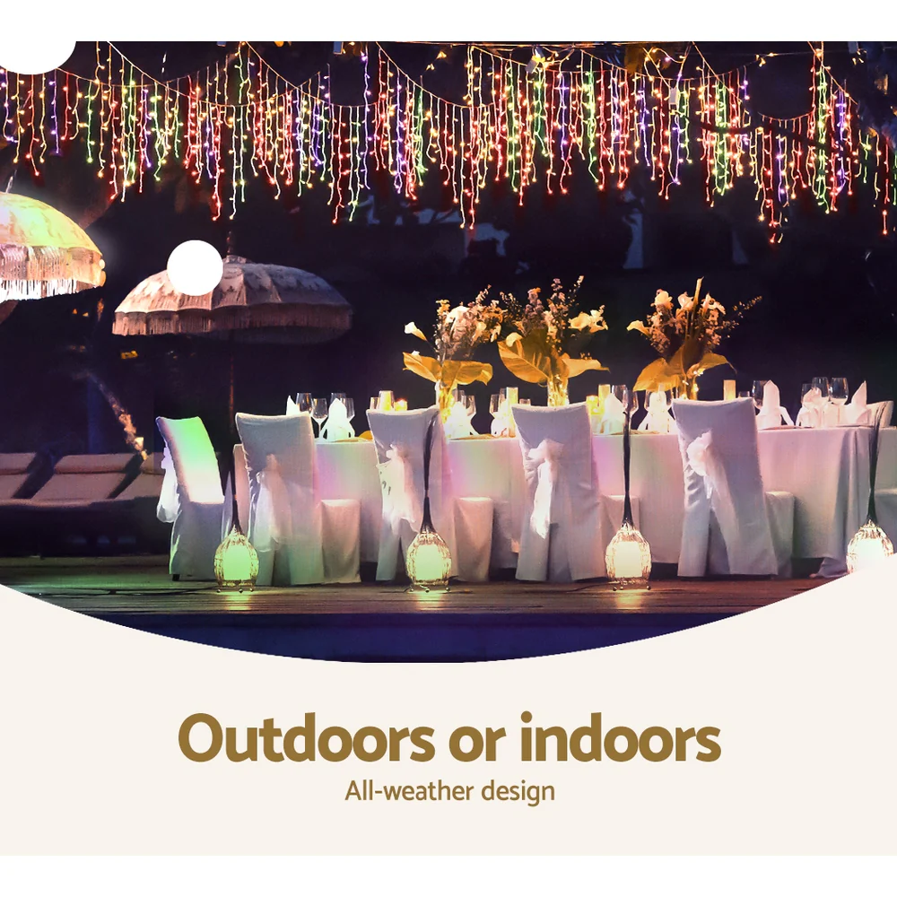 20M Christmas Lights Icicle Light 800 LED Multi-coloured - Nurns