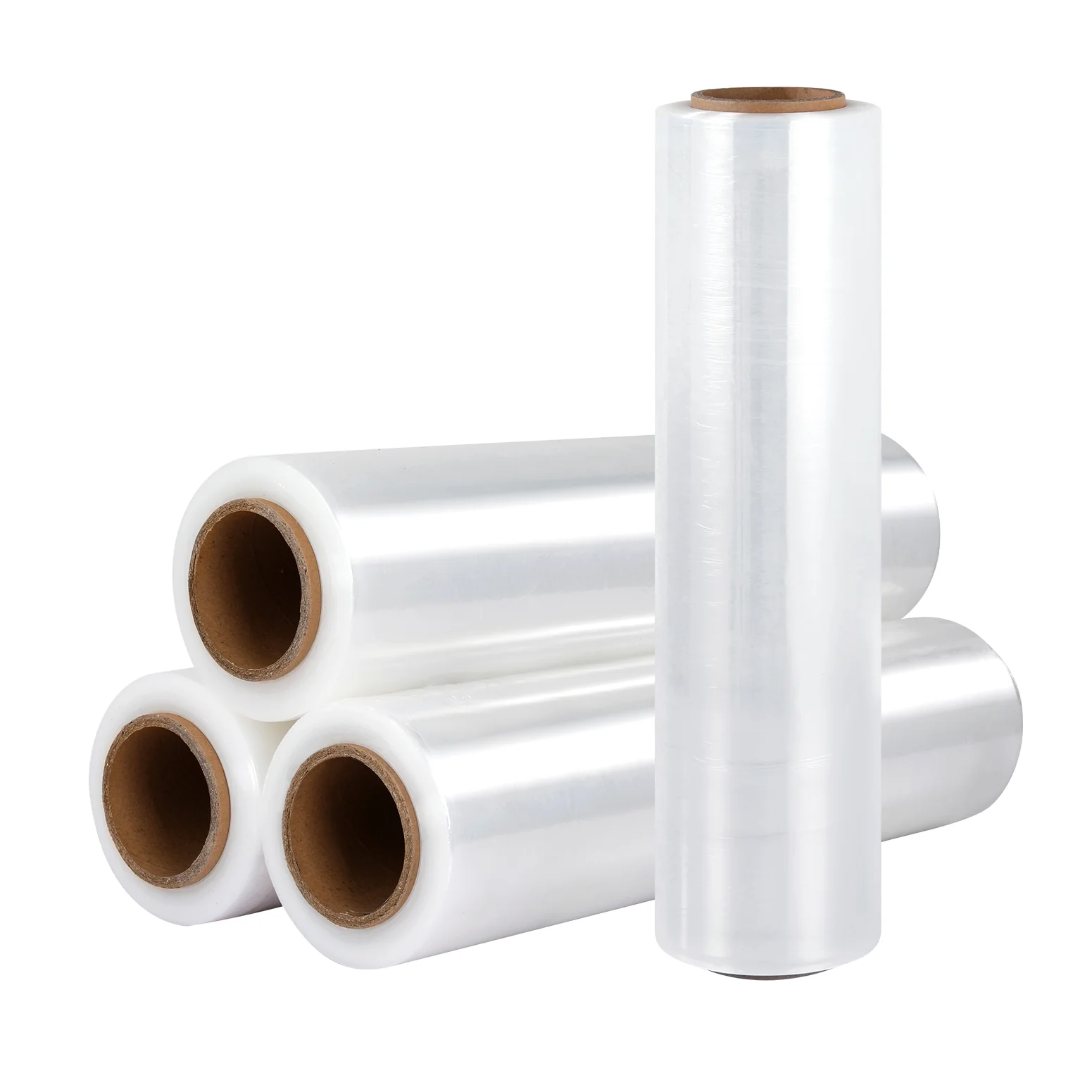 500mm x 400m Stretch Film Pallet Shrink Wrap 4 Rolls Package Use Plastic - Clear - Nurns