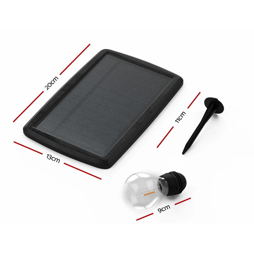 17m Solar Festoon Lights Outdoor LED String Light Christmas Decorations Party - Nurns