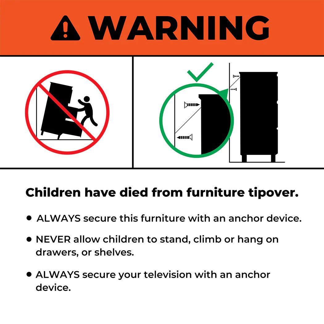 3-Tier Console Table Office Furniture - Black - Nurns