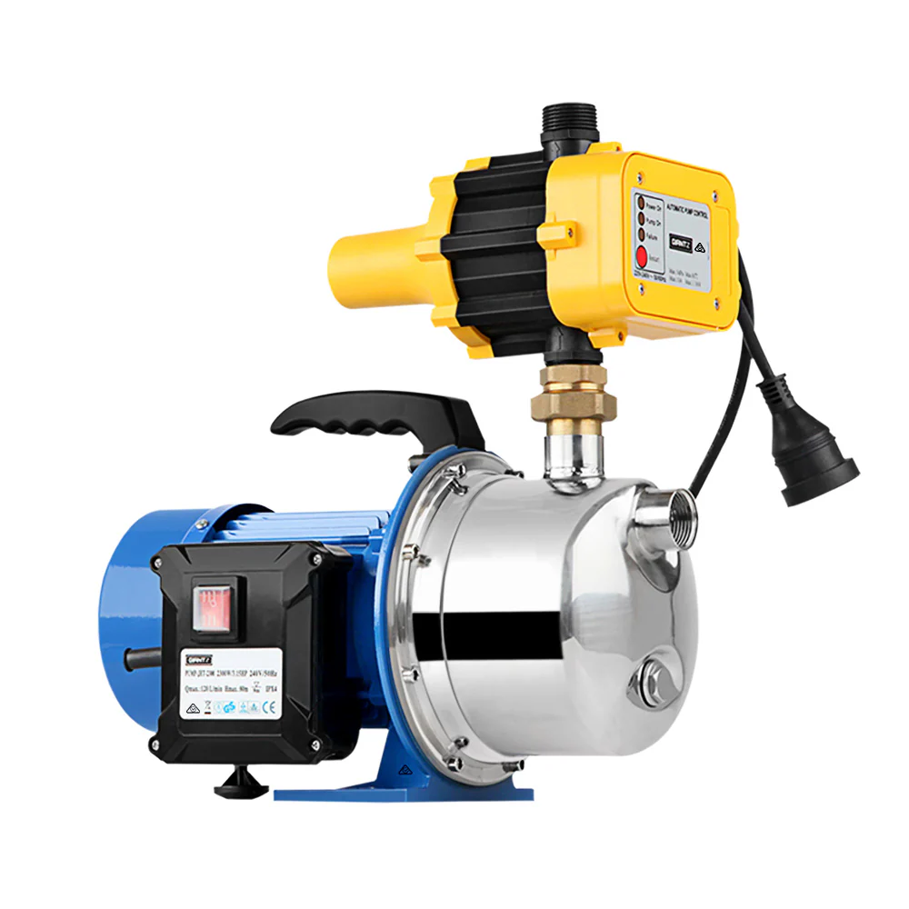 2300W High Pressure Garden Jet Water Pump with Auto Controller - Yellow - Nurns