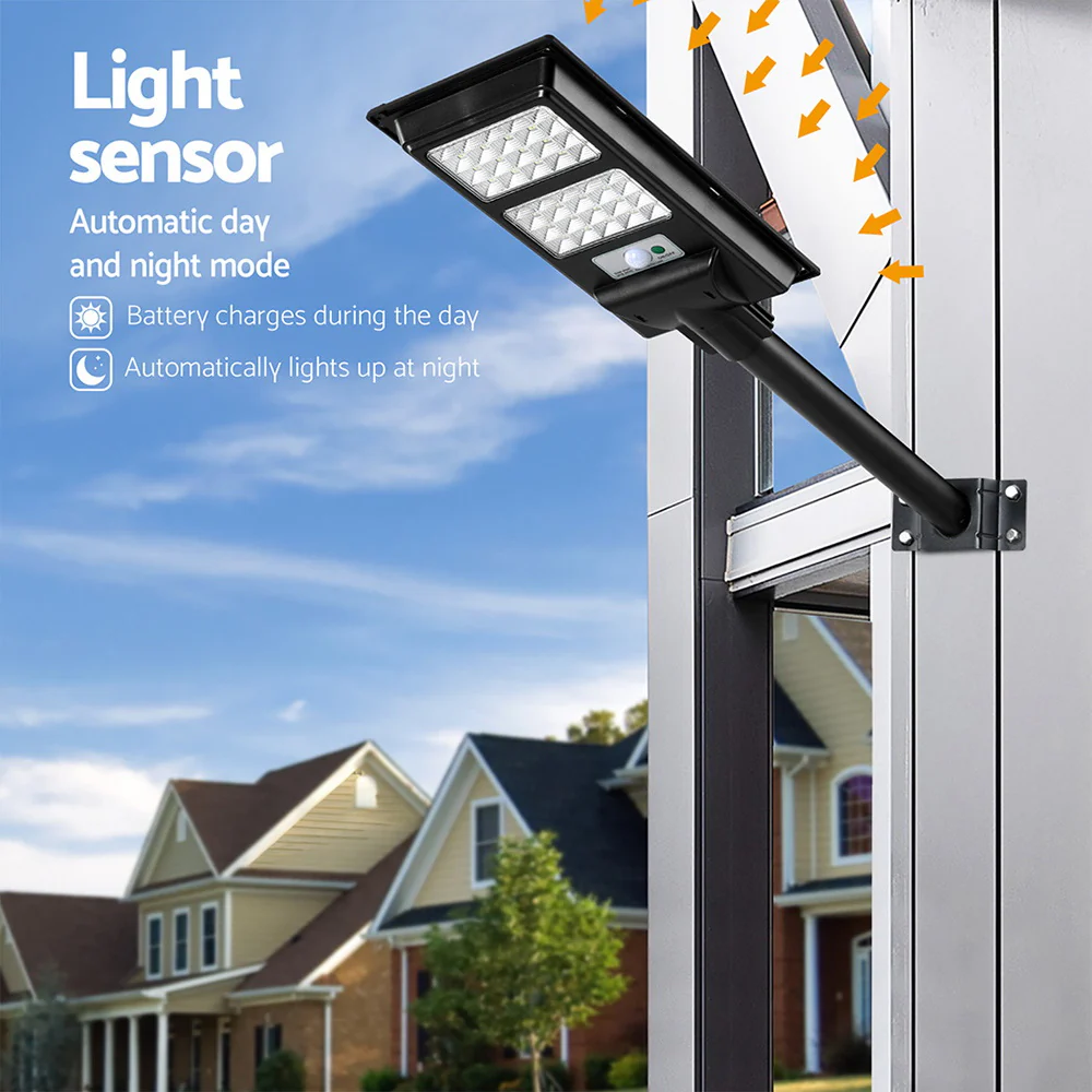 160 LED Solar Street Light Flood Motion Sensor Remote - Nurns