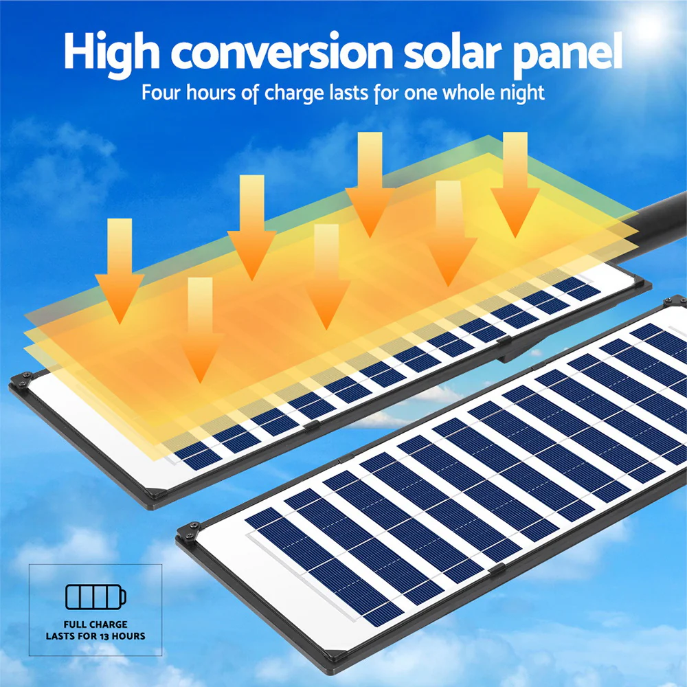 240 LED Solar Street Light Flood Motion Sensor Remote - Nurns