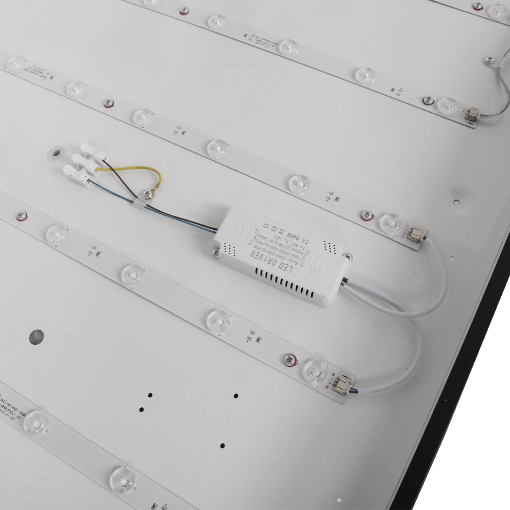 3-Colour Ultra-Thin 5cm Led Ceiling Light Modern Surface Mount 90W - Black - Nurns