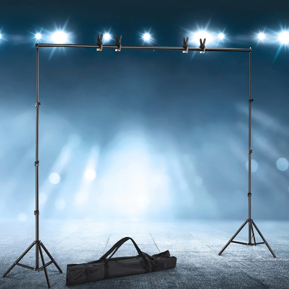 2.5x3M Photography Backdrop Stand Kit Studio Screen Photo Background Support Set - Nurns