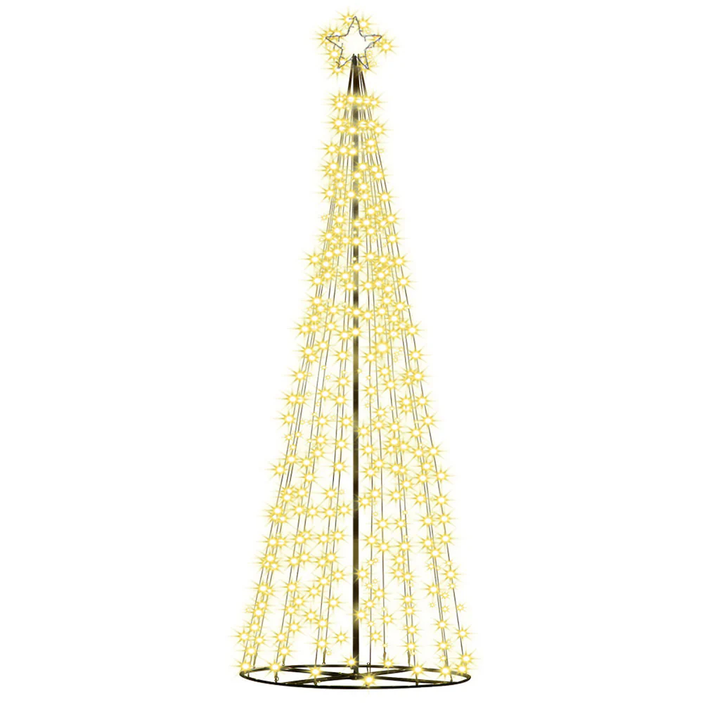 12 ft 3.6m 400 LED Solar Christmas Tree Xmas Tree Decorations 8 Light Modes - Warm White - Nurns