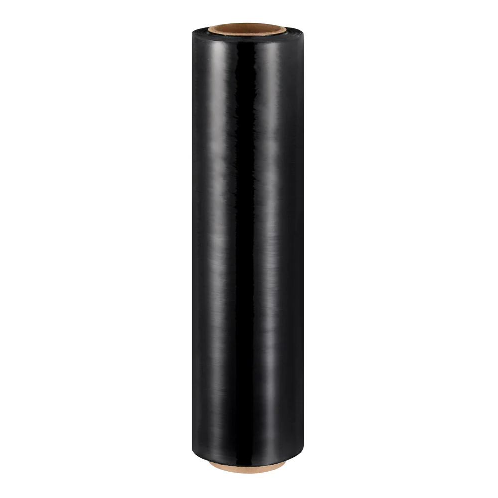 500mm x 400m Stretch Film Pallet Shrink Wrap 1 Roll Package Use Plastic - Black - Nurns