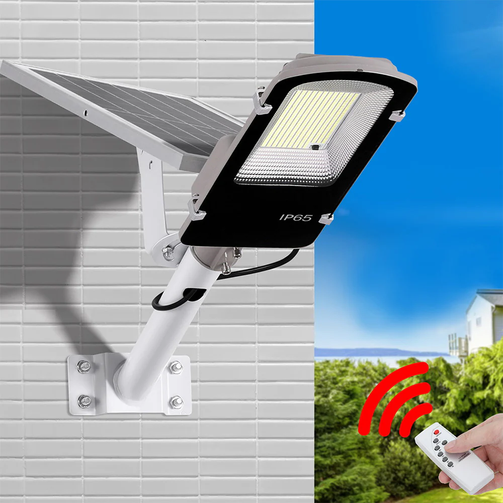 386 LED Solar Street Light Flood Motion Sensor Remote - Nurns