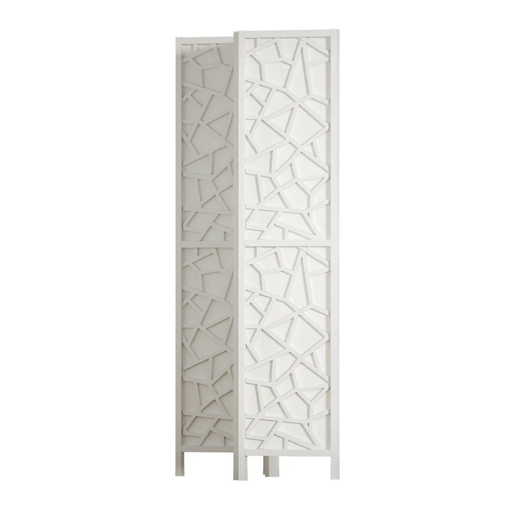 3 Panel Room Divider Screen 122x170cm - White - Nurns