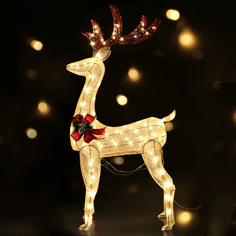 1.5M Christmas Lights Reindeer 100 LED Decorations - Nurns