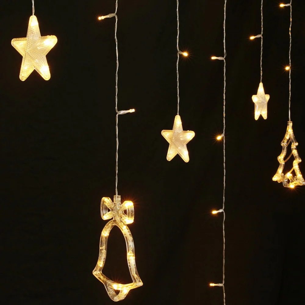 3M Christmas Icicle Lights String Lights 138 LED - Warm White - Nurns