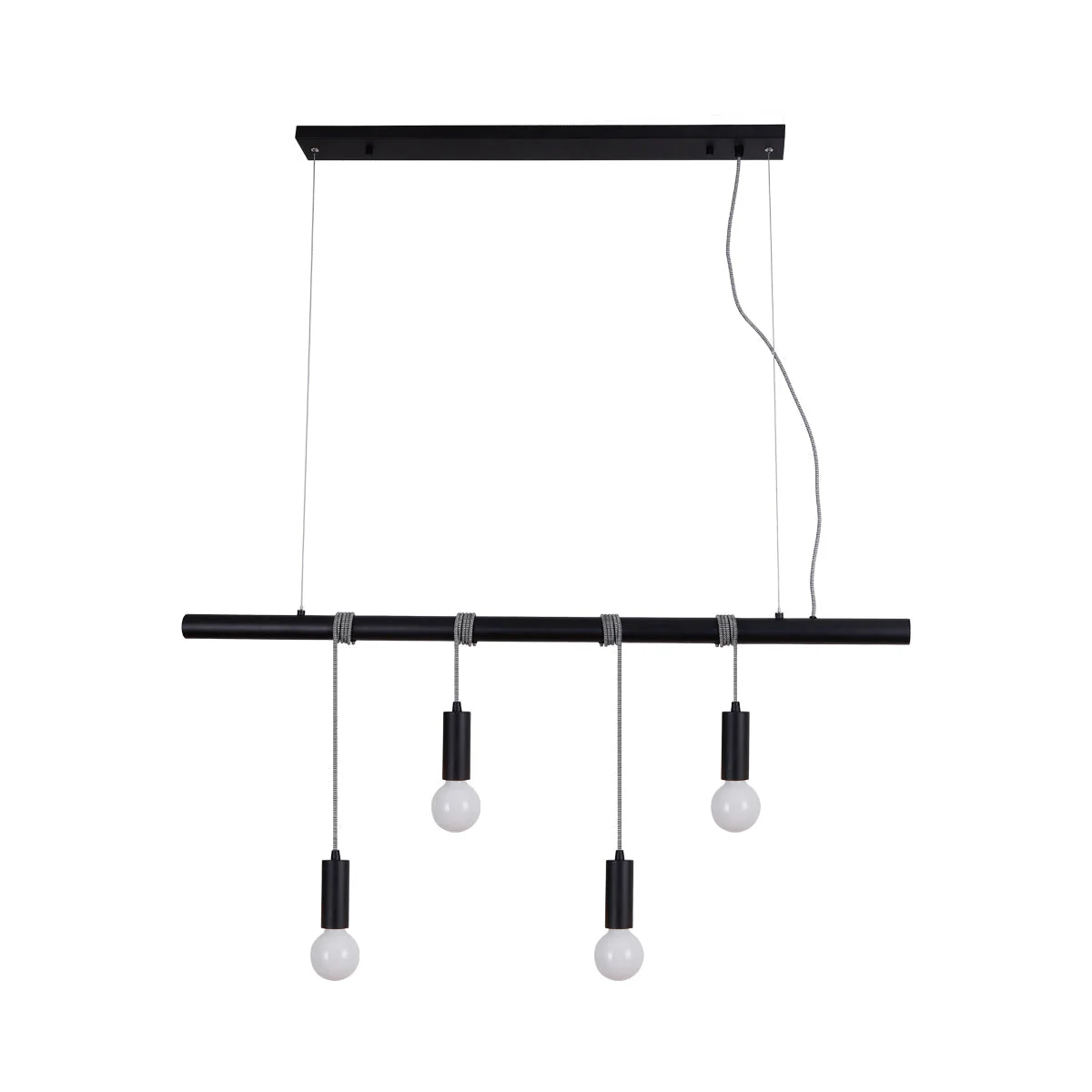 4 Lights Pendant Light - Black - Nurns