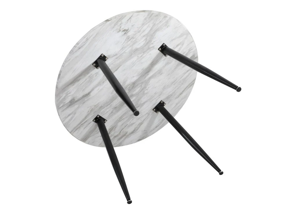 5-Piece Ermes Blue Dining Table & Chair Set Velvet Bistro - Nurns