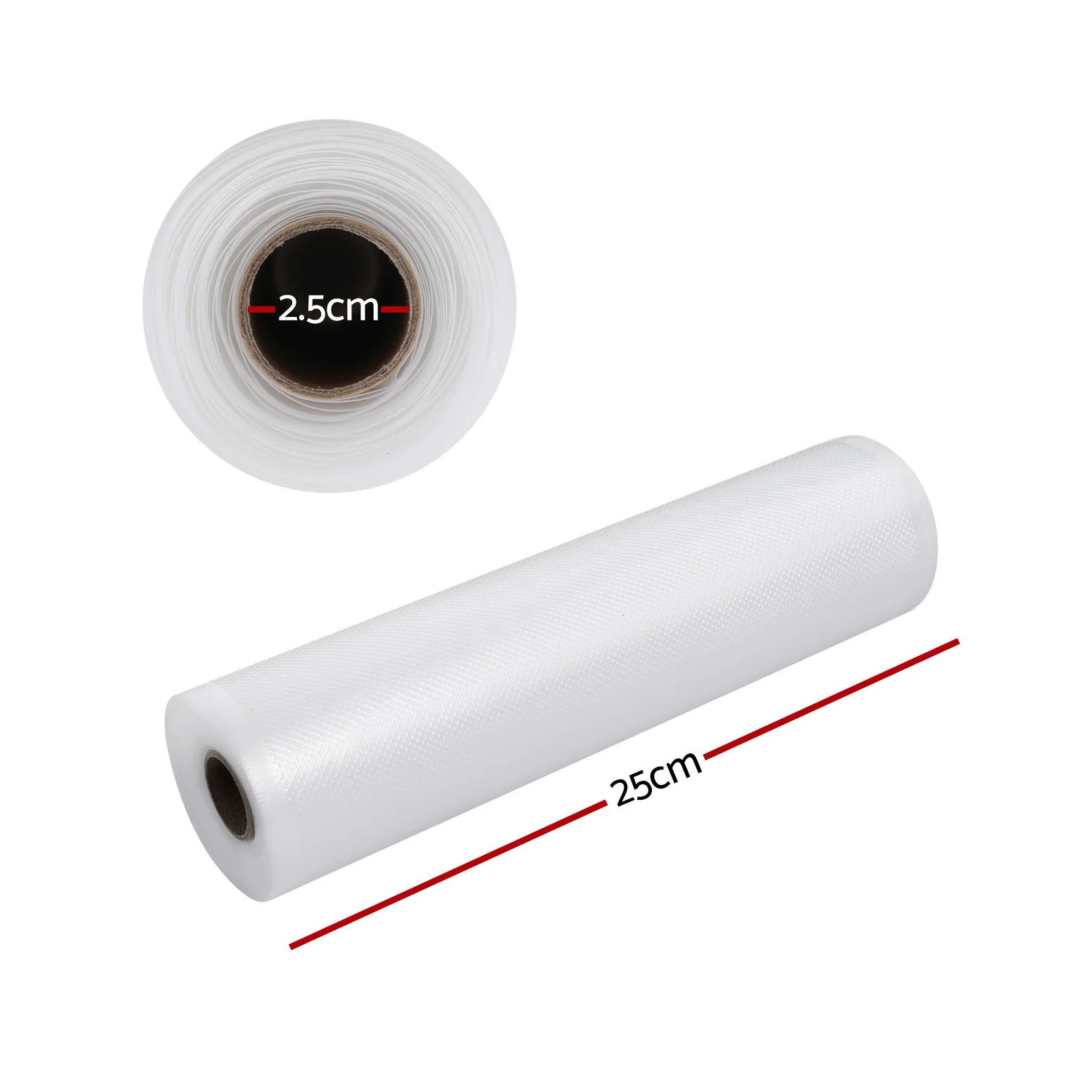 2 Rolls Food Vacuum Sealer Bags Storage Saver Heat Sealing Bag Pack 25CMX6M - Nurns