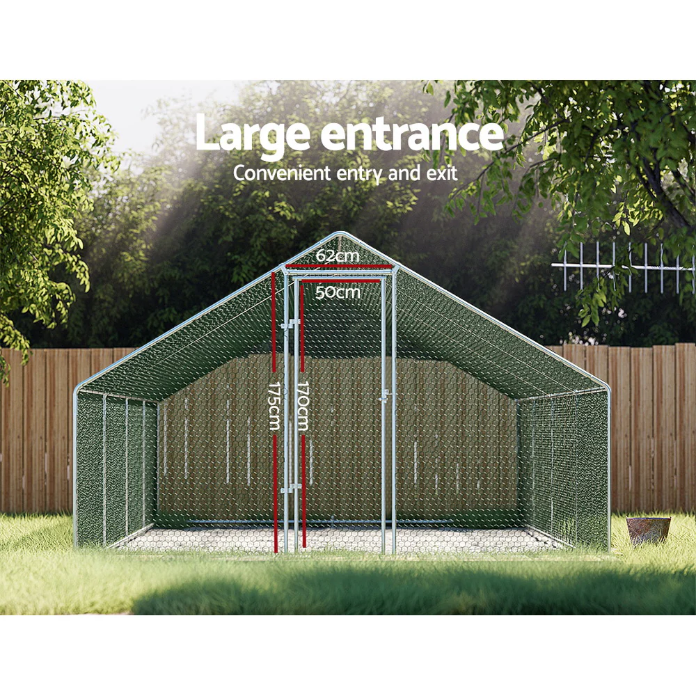 Chicken Coop Cage Run Rabbit Hutch Large Walk In Hen House Cover 8mx3mx2m - Nurns