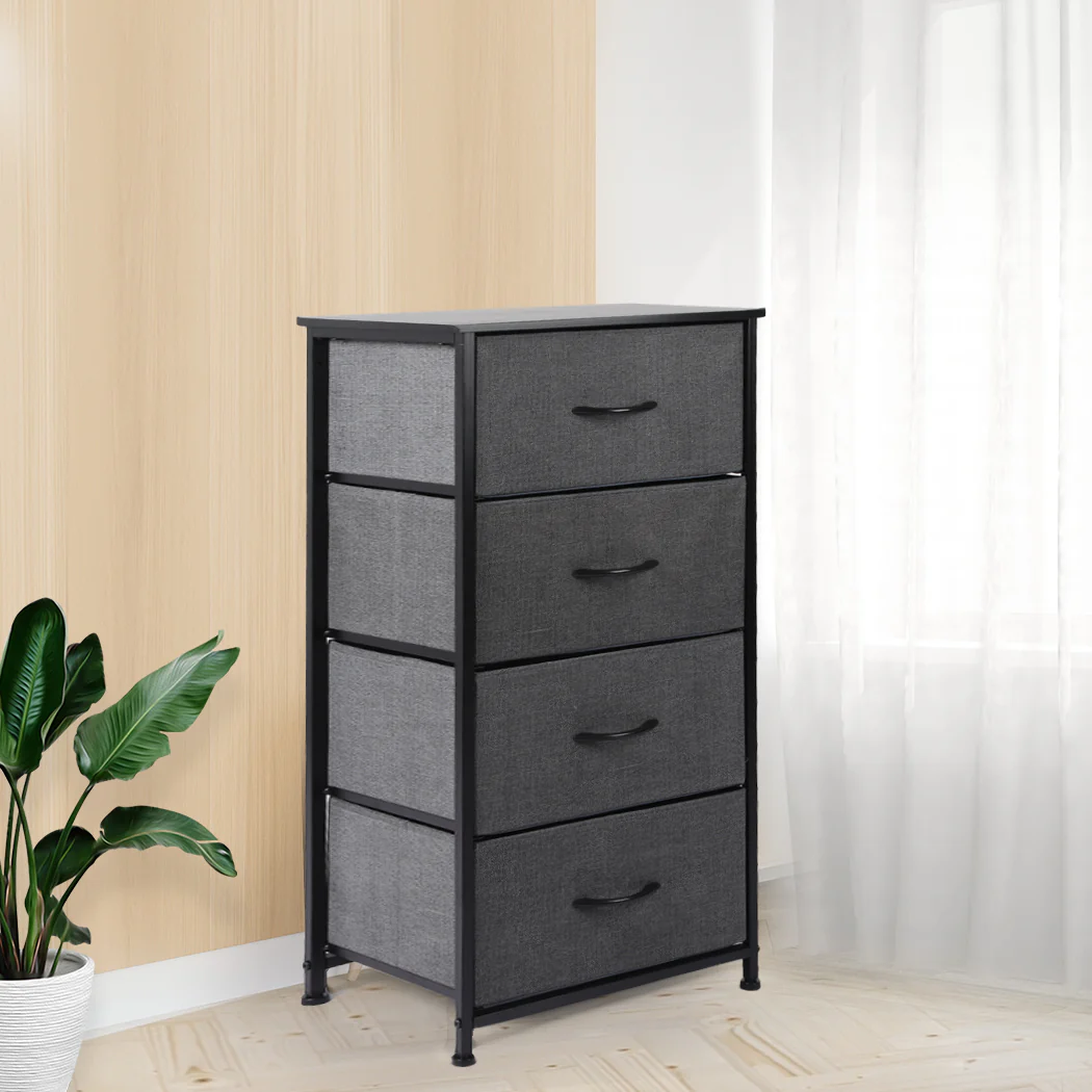 Levede Storage Cabinet Tower Chest Dark Grey - Nurns