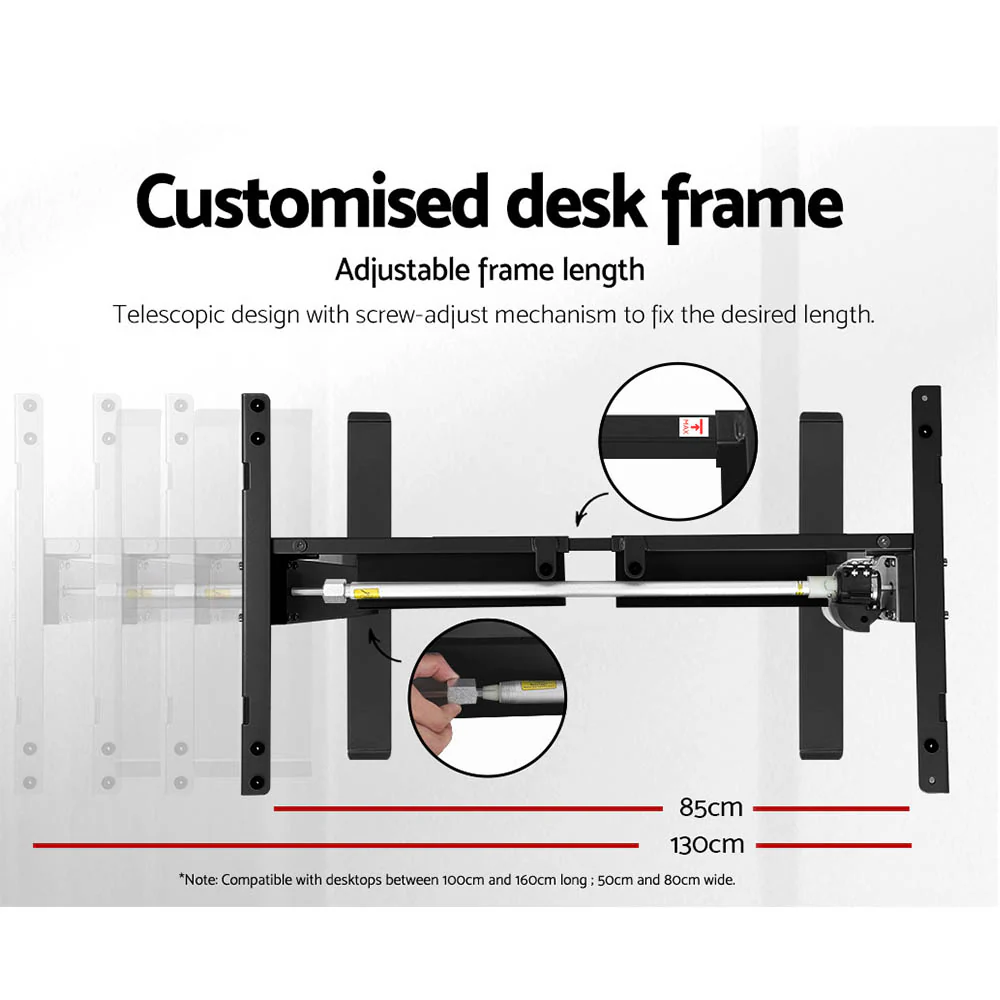 Artiss Standing Desk Motorised White 120cm - Nurns