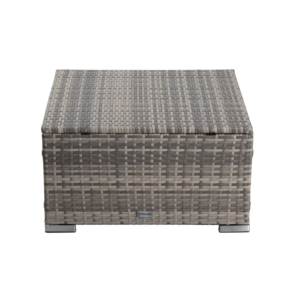 Lauren Outdoor Wicker Ottoman - Grey - Nurns