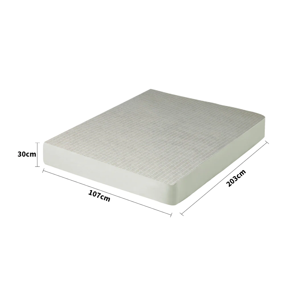 King Single DreamZ Ks Mattress Protector Pillowcases Grey - Nurns