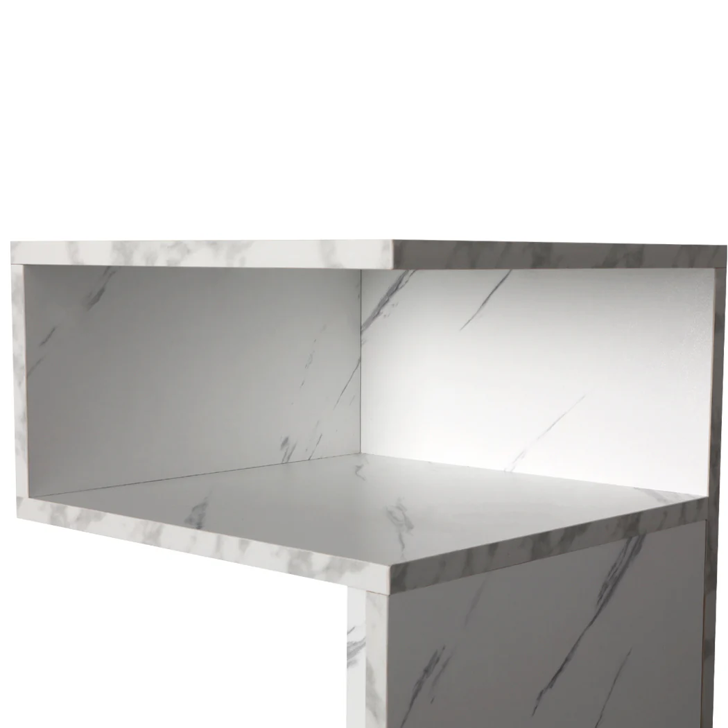 Murray Wooden Bedside Tables Side Table Wood Nightstand Storage Cabinet Bedroom - White - Nurns