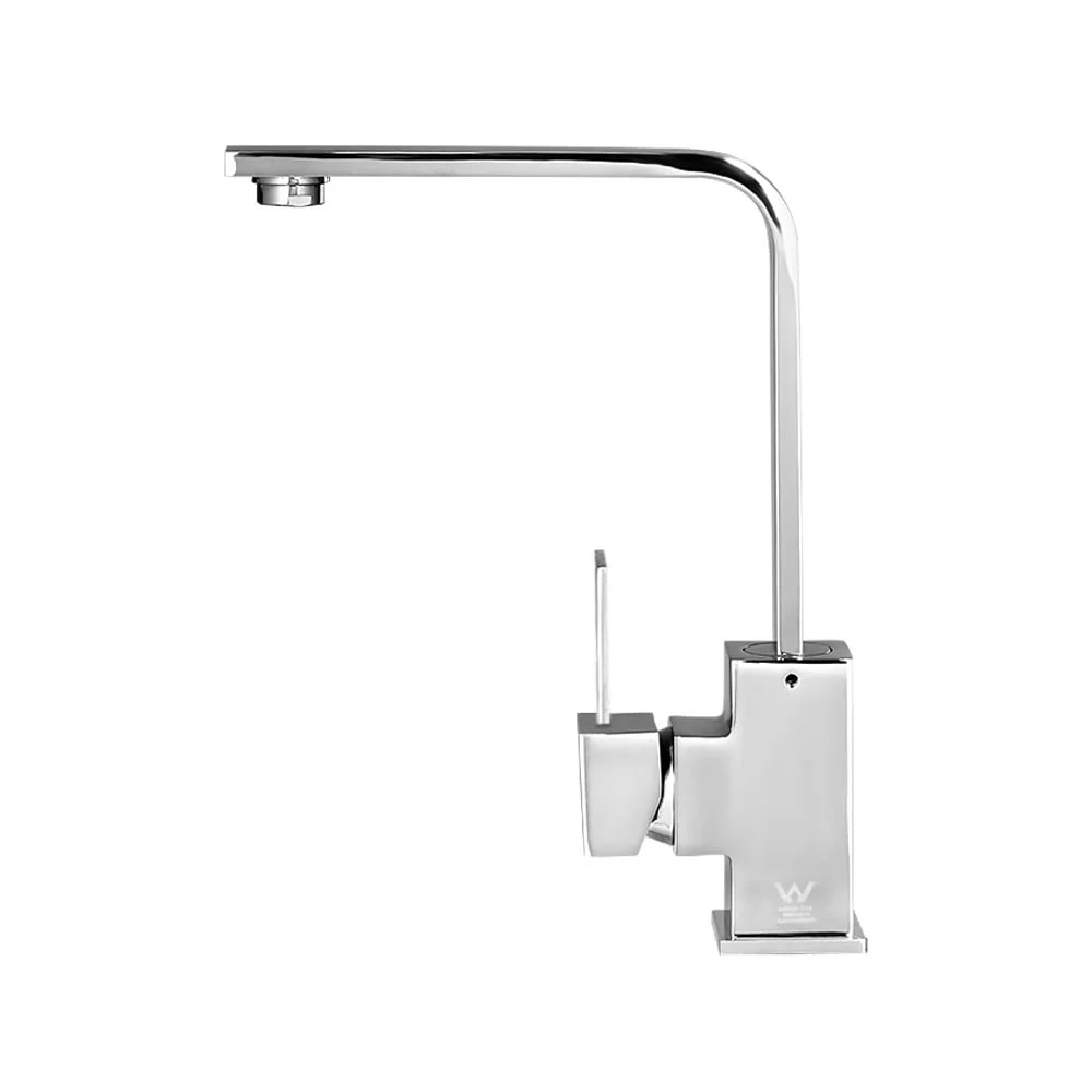 Kitchen Mixer Tap Mixer Square Sink Faucet Basin Laundry Chrome - Nurns