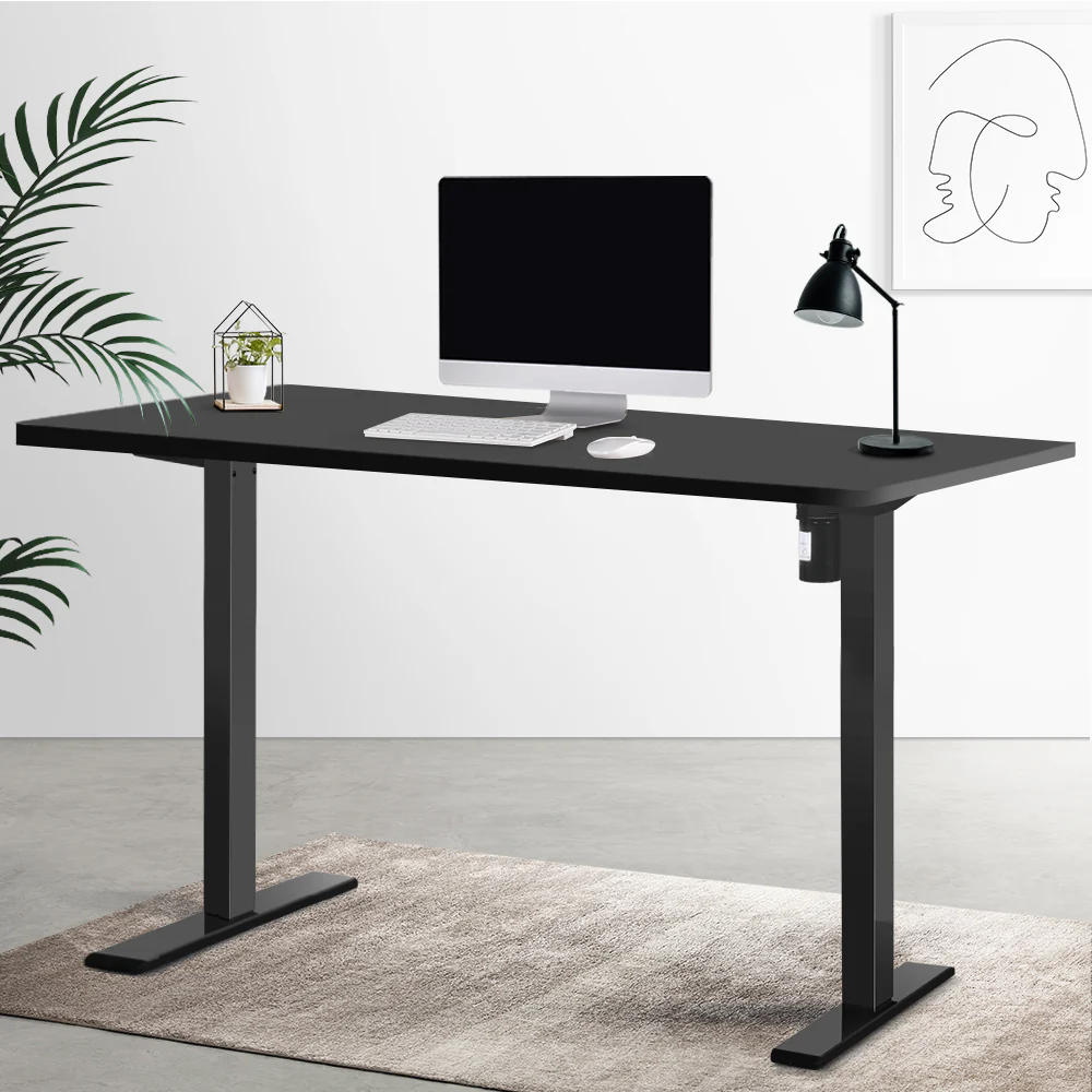 Artiss Standing Desk Motorised Black 120cm - Nurns