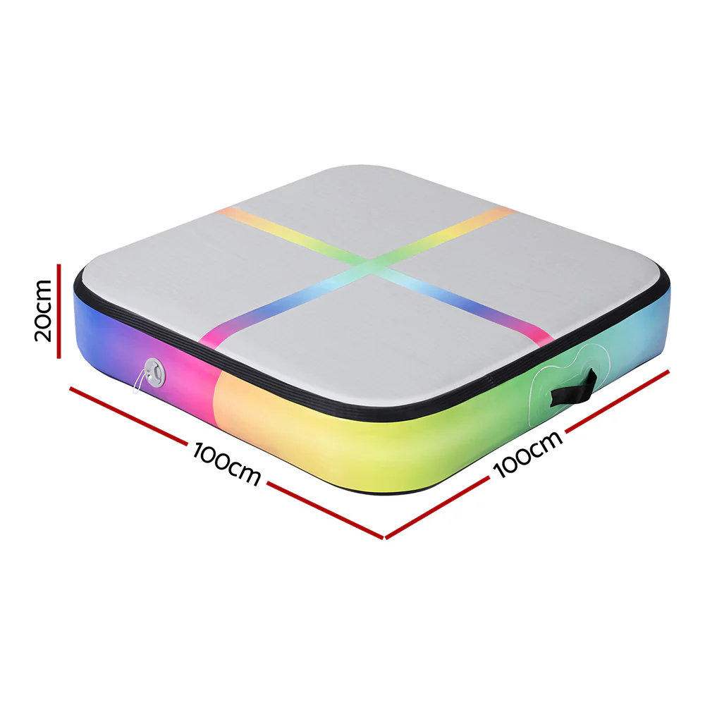 Everfit 1m Air Track Mat Inflatable Gymnastics Tumbling Mat Colourful - Nurns