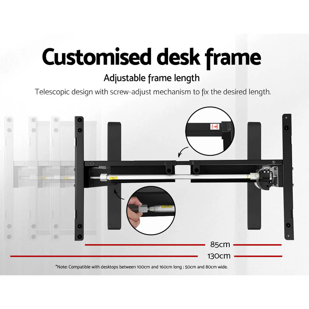 Artiss Standing Desk Motorised Walnut 120cm - Nurns