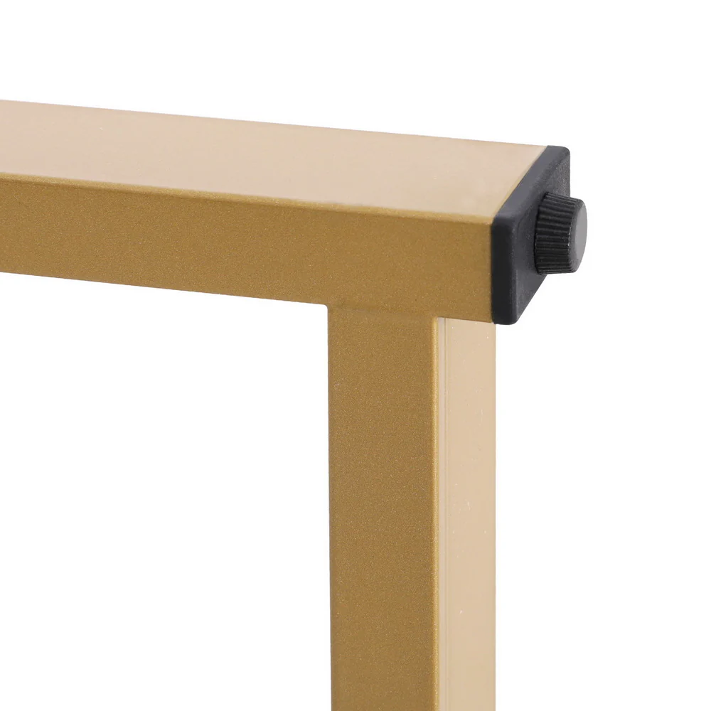 Bar Table Dining Storage Shelf Wine Rack Desk - Gold - Nurns