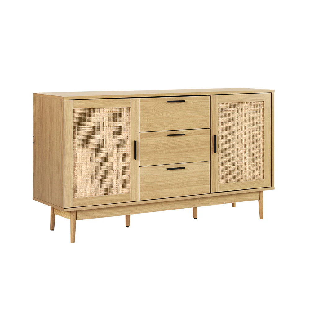Rowan Rattan Buffet Sideboard - Oak - Nurns