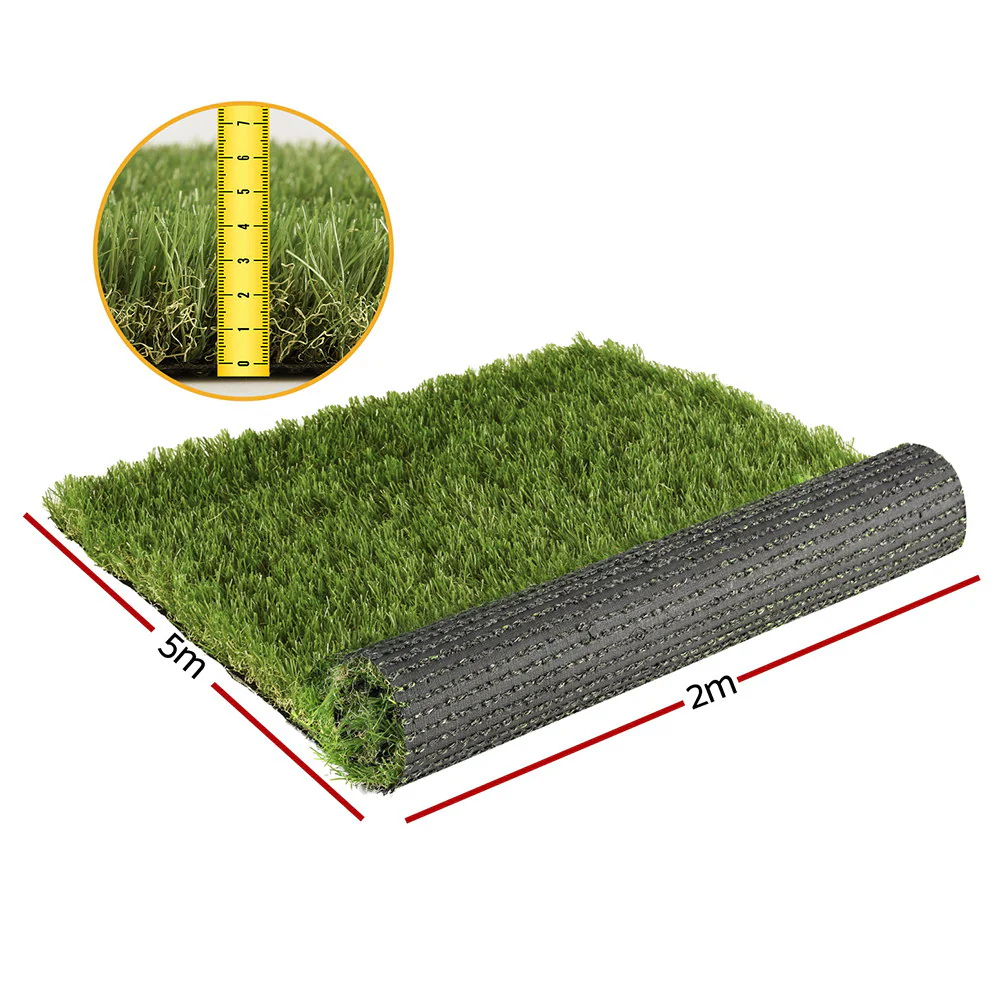 Primeturf Artificial Grass 45mm 2mx5m Synthetic Fake Lawn Turf Plastic Plant 4-coloured - Nurns