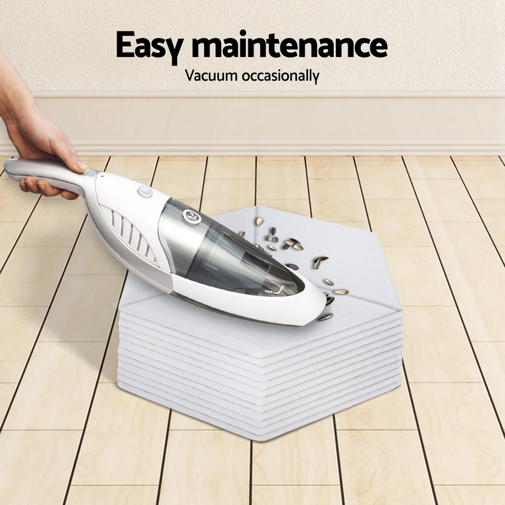 Acoustic Foam 12pcs 35x30x0.9cm Soundproof Absorption Panel Adhesive White - Nurns