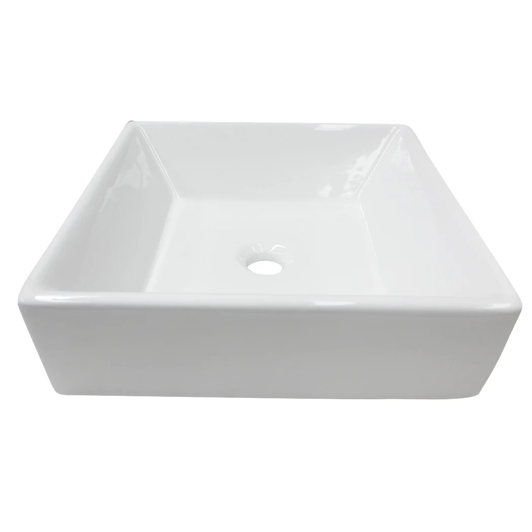 Ceramic Basin Bathroom Wash Counter - Square - Nurns