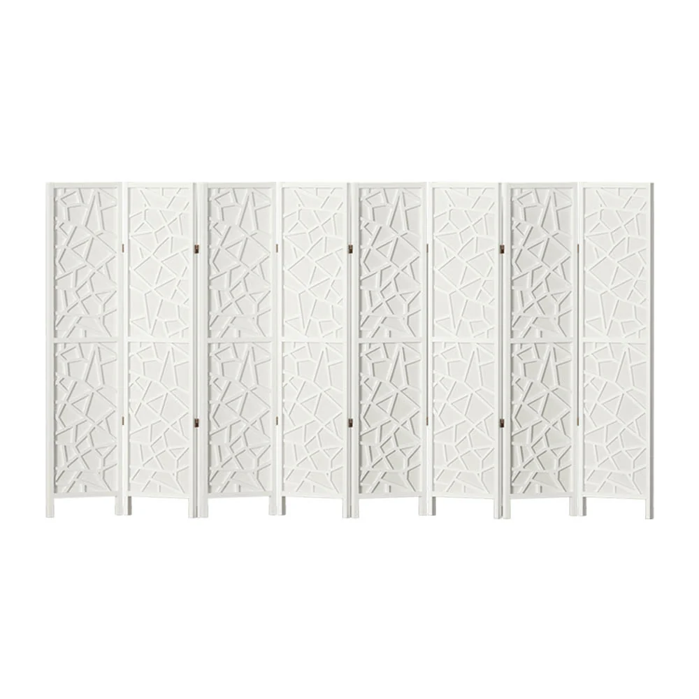 8 Panel Room Divider Screen 325x170cm - White - Nurns