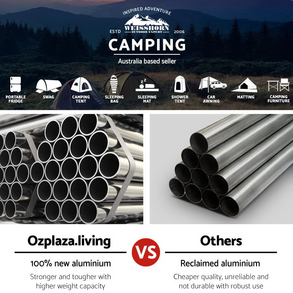 Folding Camping Table 60CM Adjustable Portable Outdoor Picnic Desk - Nurns