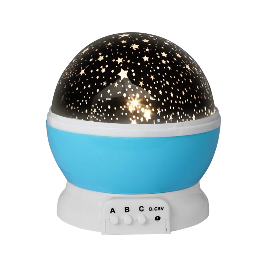 LED Night Star Sky Projector Light Lamp Rotating Starry Baby Room Kids Gift - Blue - Nurns