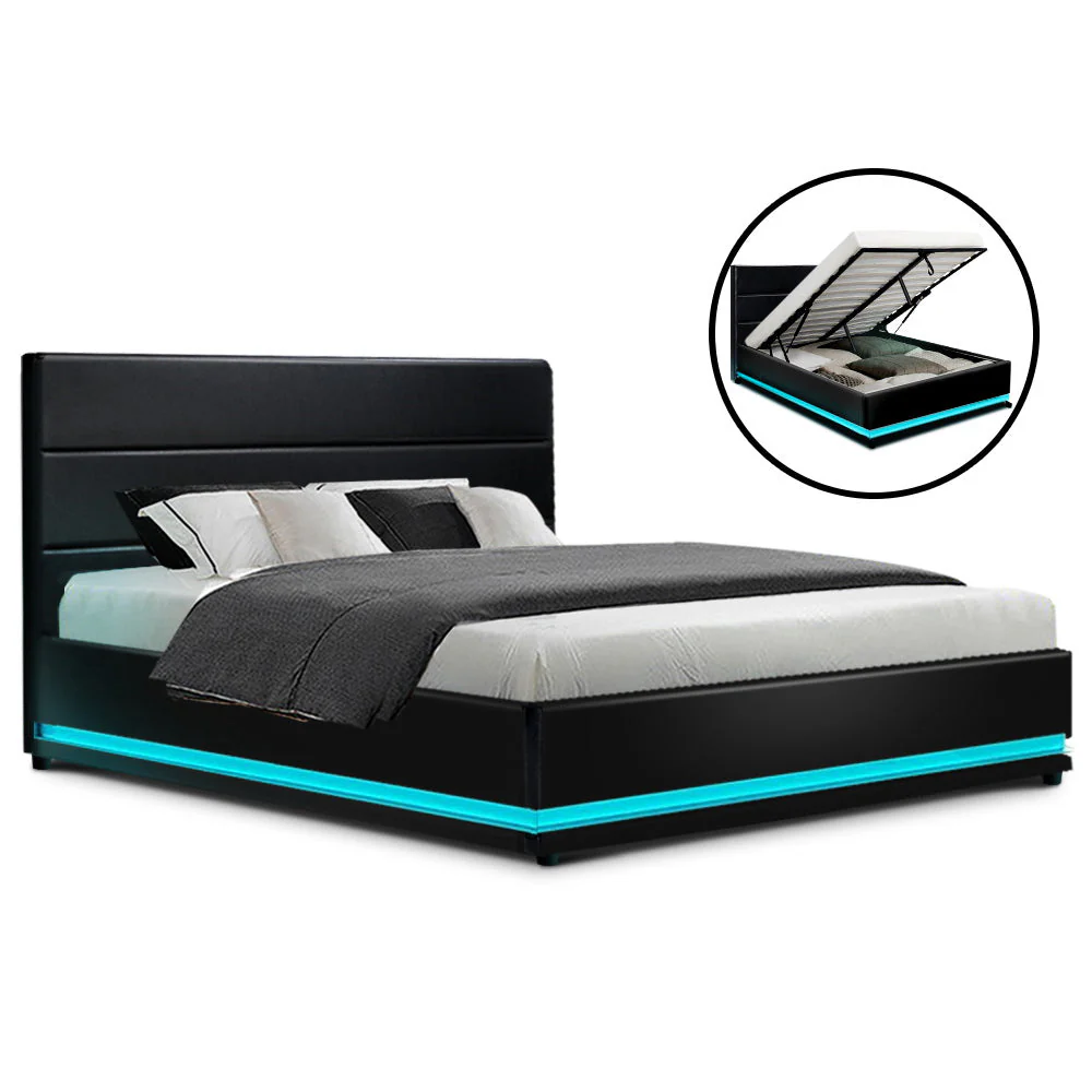 Venus Bed & Mattress Package with 34cm Mattress - Black Double - Nurns