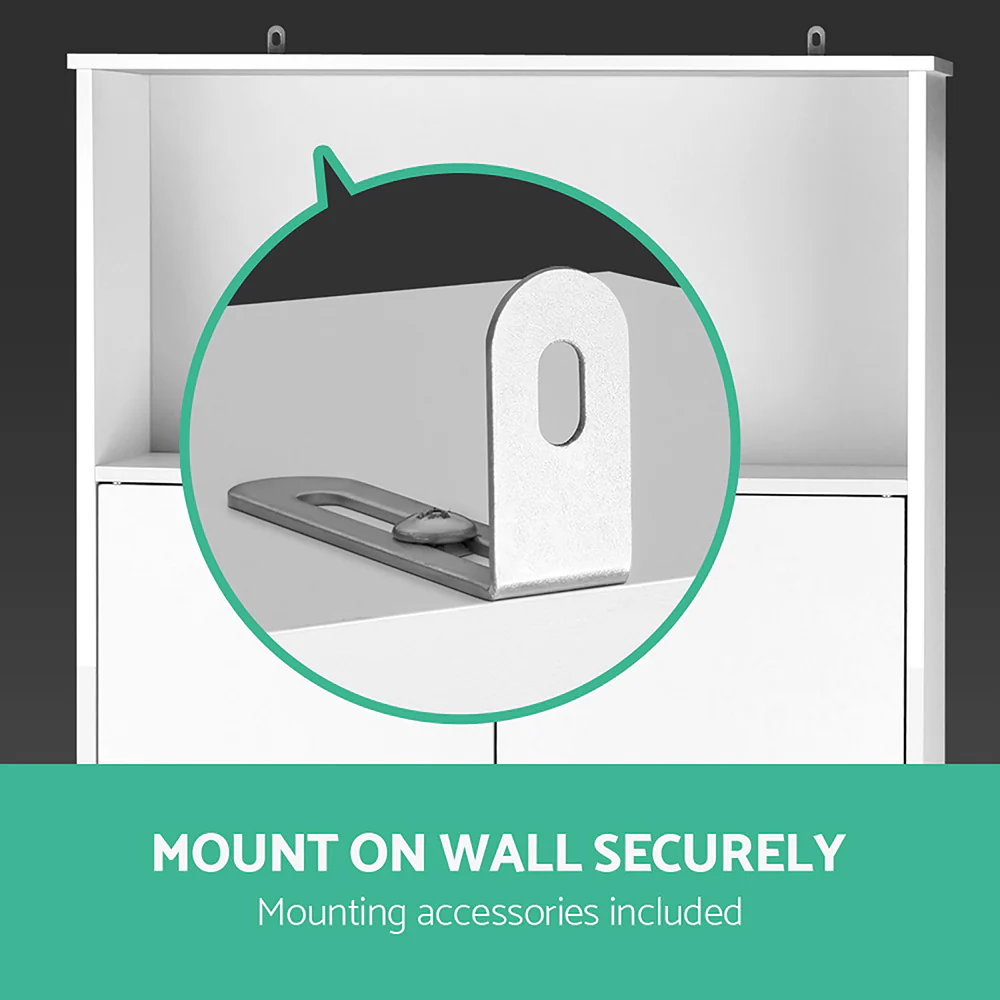 Bathroom Storage Cabinet - White - Nurns