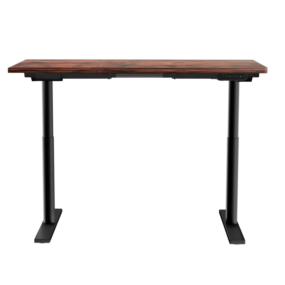 Artiss Standing Desk Motorised Electric Dual Motor Rustic Brown 120cm - Nurns
