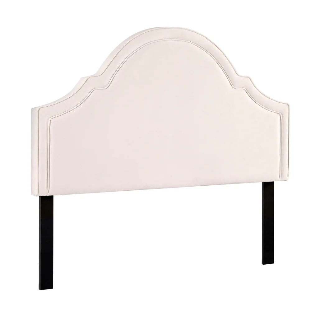 Bed Head Headboard Velvet - Beige Queen - Nurns