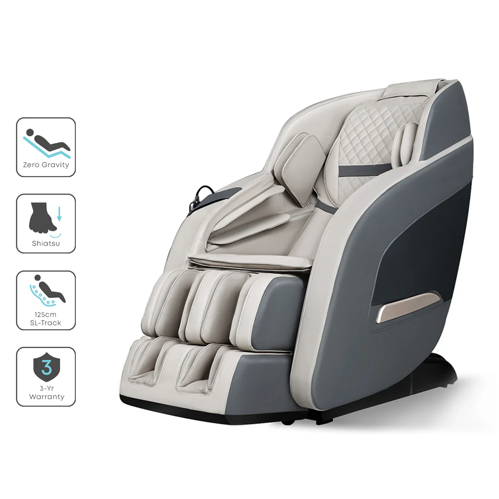 Eryx Electric Massage Chair Zero Gravity Recliner Shiatsu Kneading Massager - Grey - Nurns