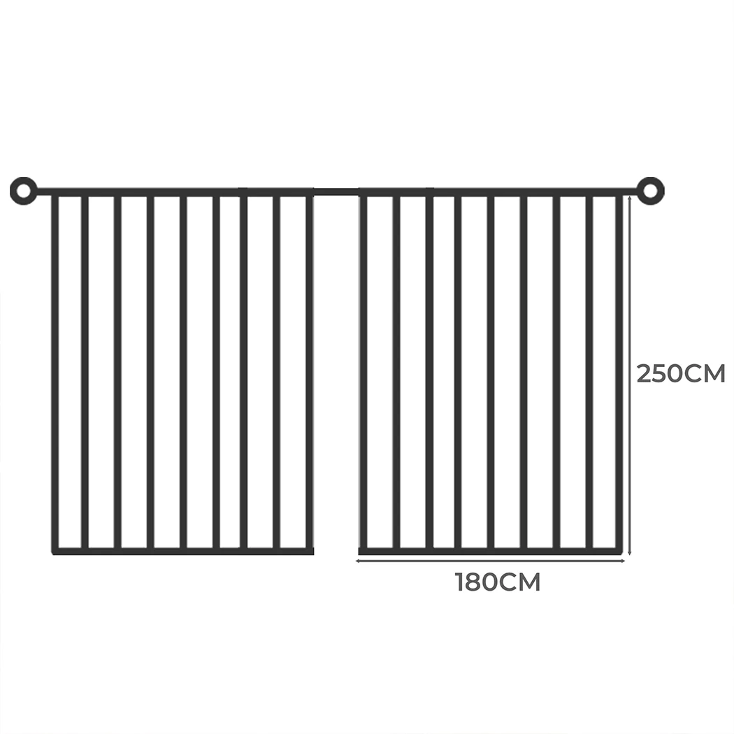 Set of 2 180x250 Blockout Curtains Chenille - Dark Grey - Nurns