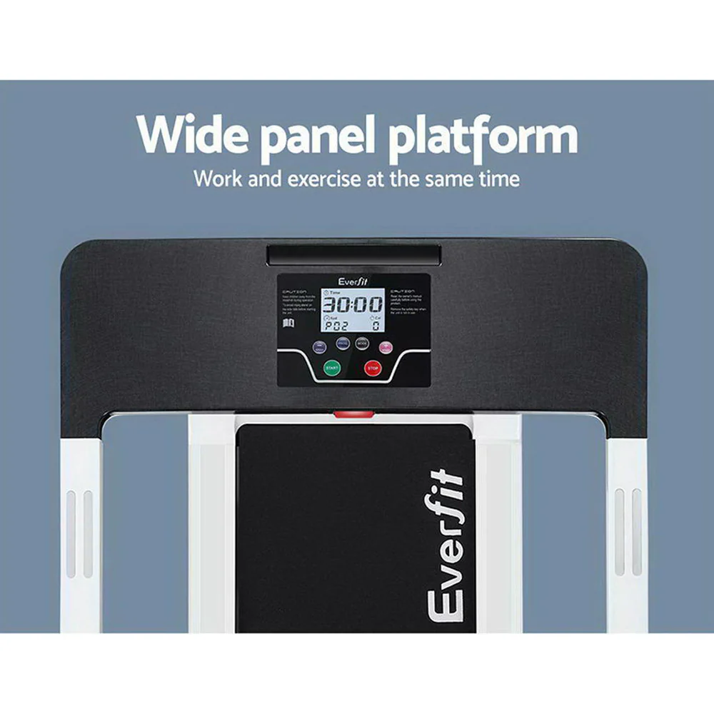 Everfit Treadmill Electric Home Gym Fitness Exercise Fully Foldable 420mm White - Nurns