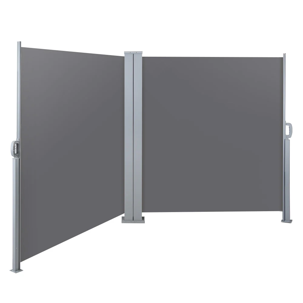 Instahut Side Awning Sun Shade Outdoor Retractable Privacy Screen 2Mx6M Grey - Nurns