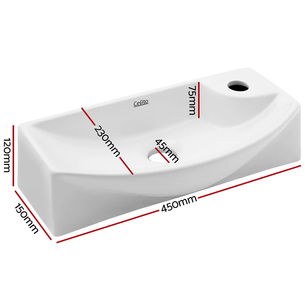 Ceramic Basin 46cm X15cm - Nurns